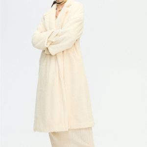 Sherpa Long Jacket Cream Soft